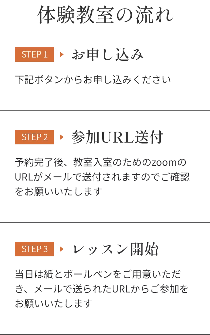 体験教室の流れ